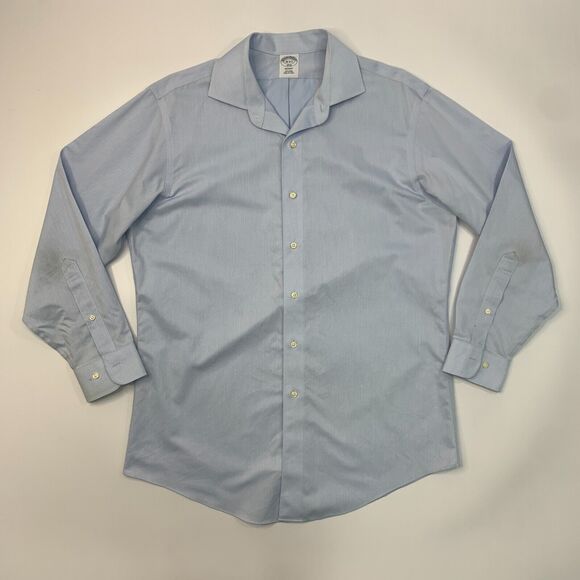 Brooks Brothers Dress Shirt Mens 16 Striped Cotton Regent Non Iron Cotton Button - Picture 2 of 16